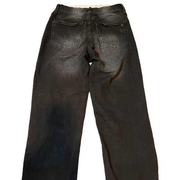 True Craft Jeans 4 Black High Rise Straight Distressed Casual Normcore Denim - Picture 5 of 6